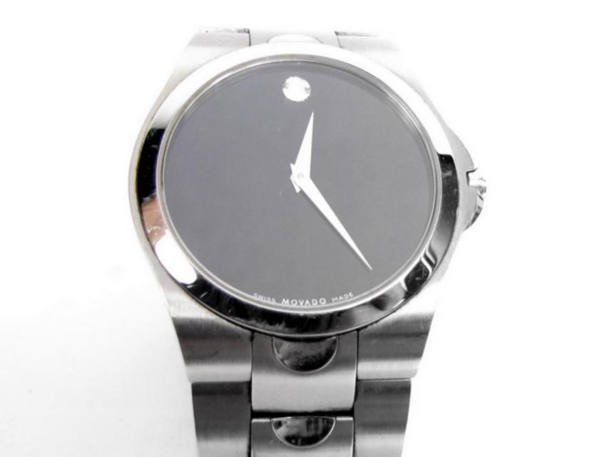 Movado Sapphire Crystal Stainless Steel Swiss Made Wristwatch 84 E7 1850 Movado Swiss Made Stainless Steel Water Resistant Sapphire Crystal