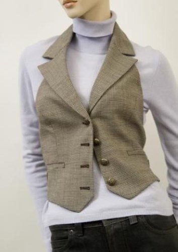 ROCK & REPUBLIC, ROME VEST, WOMENS, BROWN, SIZE 6