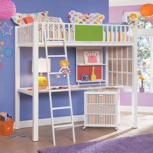 LittleMissMatched SWITCHaroo Kids Twin Loft Bunk Bed