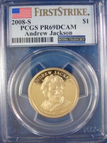 2008 S Andrew Jackson Dollar PCGS PR69 Proof Coin
