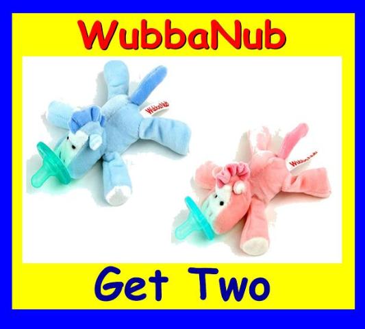 WubbaNub Wubba Nub 2 Pacifier Blue & Pink Pony Ponies