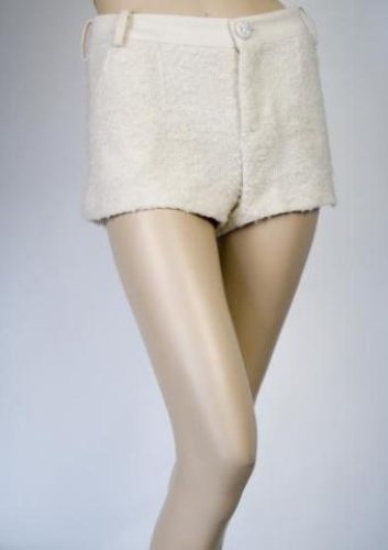 D&G, BOUCLE SHORTS, WOMENS, IVORY, SIZE 44