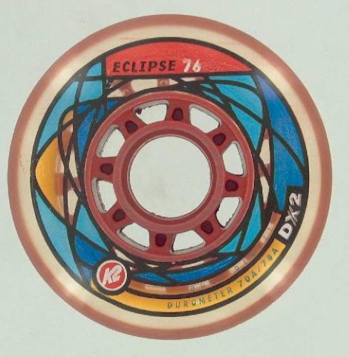 Set of 8 K2 Eclipse Inline Skate Wheels 76mm 70a/78 New