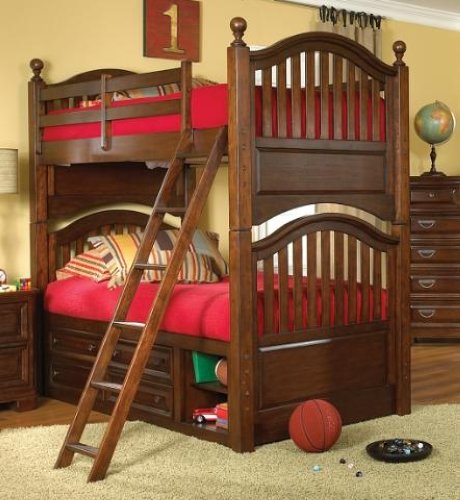 Sierra Ridge Warm Brown Twin Bunk Bed Kids Furniture