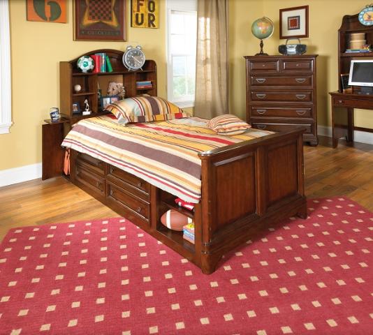 Sierra Ridge Warm Brown Full Bookcase Bed Furniture