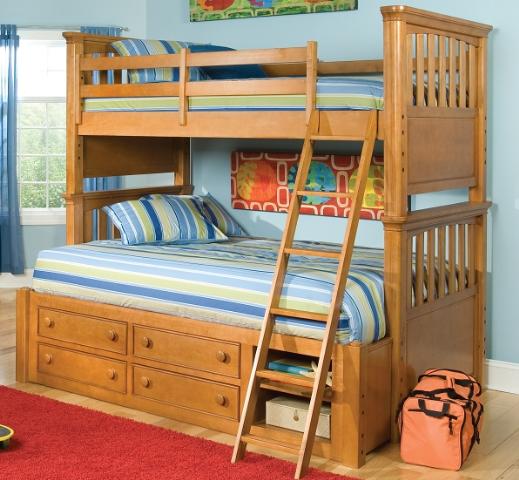 Sundance Golden Maple Twin over Full Bunk Bed Furniture