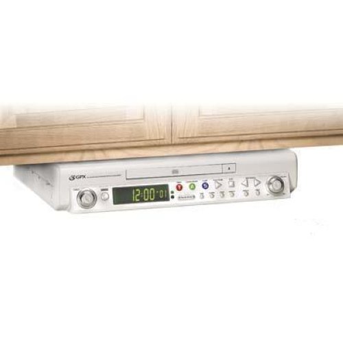 GPX UNDER CABINET KITCHEN RADIO CD PLAYER WEATHERBAND