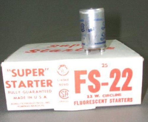 25 "SUPER" FS-22 Fluorescent Starters 22W Circline NEW