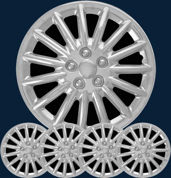 15" Chrysler Dodge Chrome Hub Caps Wheel Covers Set enlarge