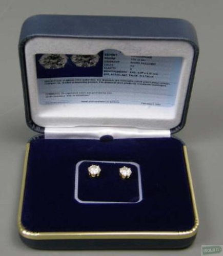 2.5 ct Diamond Stud Earrings 14K Gold Prongs