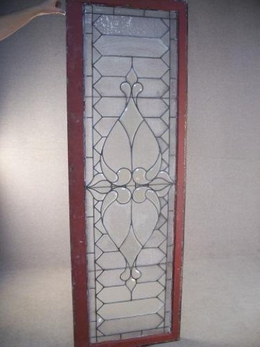 VICTORIAN Antique LEADED TRANSOM Stained Glass Window