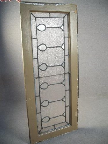 VICTORIAN Antique LEADED TRANSOM Stained Glass Window