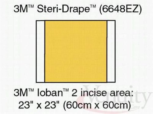 3M 6648EZ ANTIMICROBIAL INCISE DRAPE BX/10