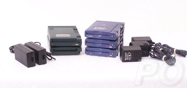 LOT OF 5 IOMEGA ZIP AND JAZ EXTERNAL DRIVE DRIVES
