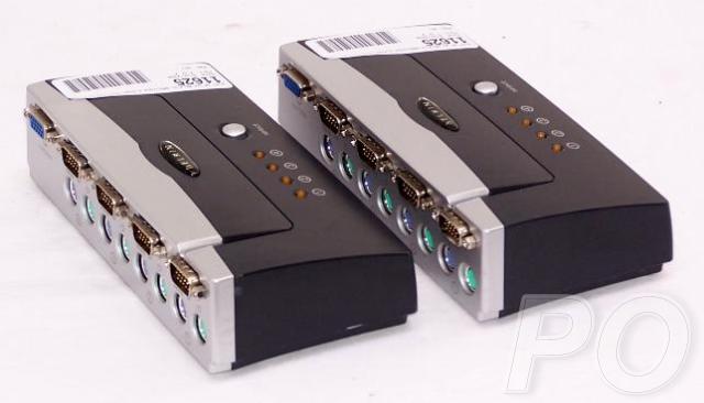 *LOT OF 2* BELKIN OMNIVIEW 4-PORT KVM SWITCH F1DB104P