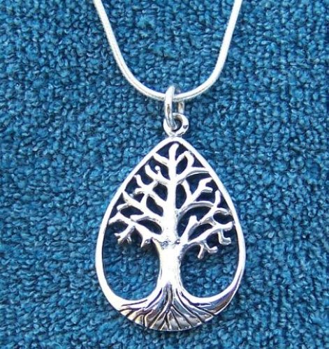 Irish Jewelry! Sterling Teardrop Tree of Life Necklace