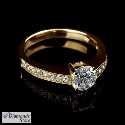2.06CT F VS2 Round Diamond Solitaire Ring 14K
