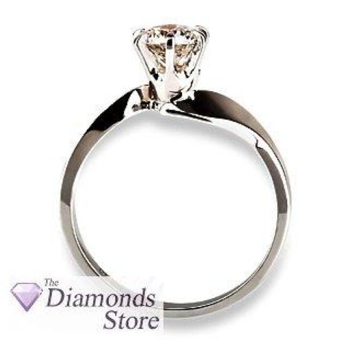 1CT G VVS1 Round Diamond Solitaire Ring 14K