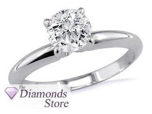 1.74CT E VS1 Round Diamond Solitaire Ring 14K