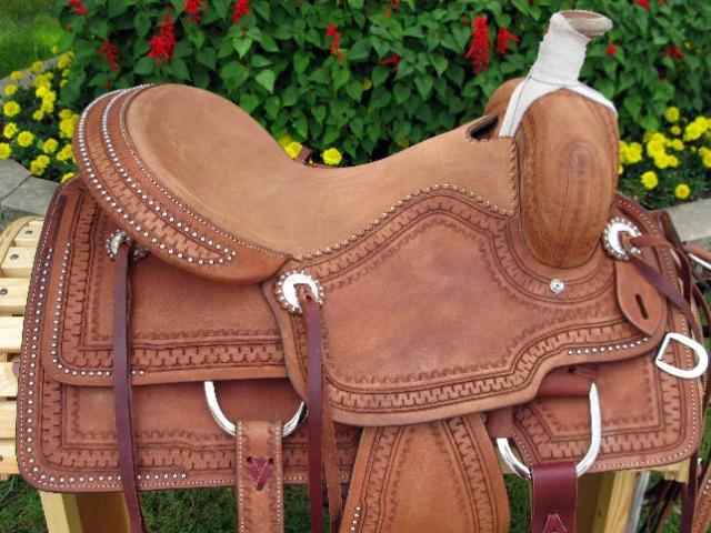 USED LITE TAN RANCH WESTERN HORSE SADDLE 16 W TACK