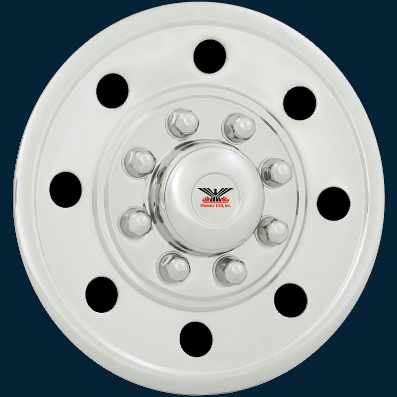 16" Stainless Single Wheel Simulators TRAILER / TRUCK Hubcaps GQST60