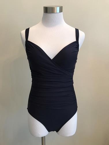ruched wrap one piece swimsuit