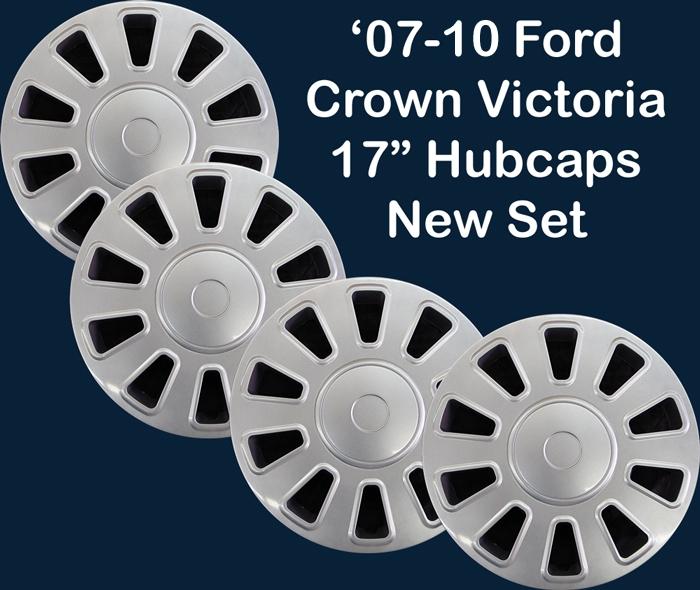 17 Ford Crown Victoria Police Car Silver Hubcaps New  