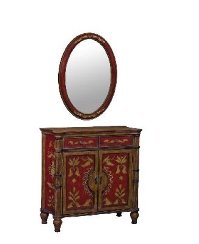 Stein World Hand Painted Accent Cabinet Mirror Furniture