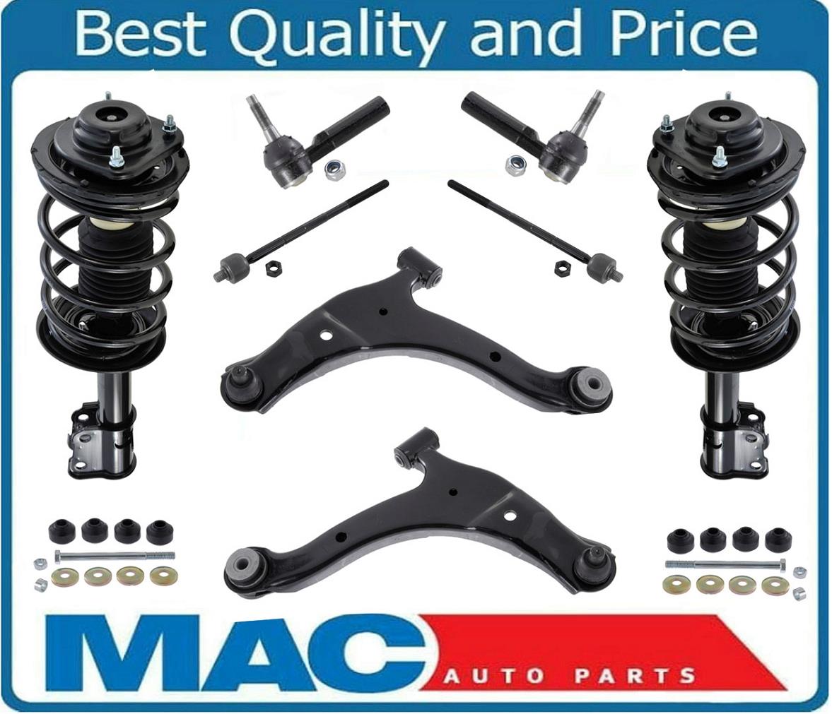 Chrysler PT Cruiser 01-05 Front Lower Control Arms Sway Bar Links and Tie Rods