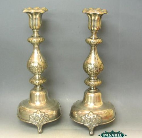 Pares de WMF Fraget de palmatorias de plata Varsovia CA 1900